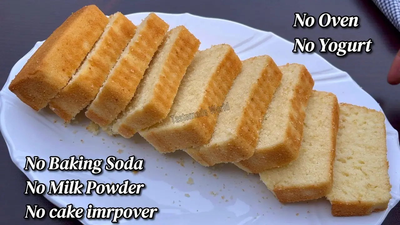 No Oven Hot Milk Cake | Tea Cake Recipe Without Oven | Loaf Cake | Vanilla Milk Cake