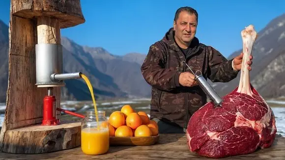 A GIANT LEG Juiced from the Inside with Special Marinade