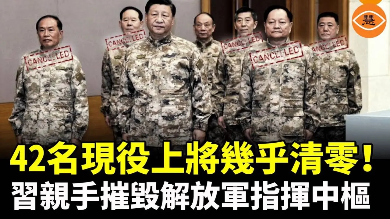 42名现役上将几被清零，核武专家被抓，习近平军力大崩溃！军中流传「鬼屋故事」……