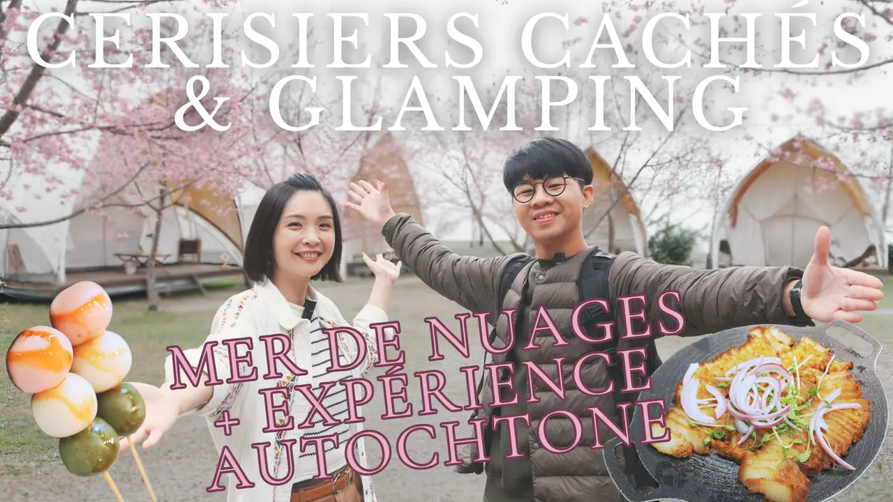 Camping sous les cerisiers à Hsinchu｜Un lieu secret au-dessus de la mer de nuages et immersion dans la culture Atayal