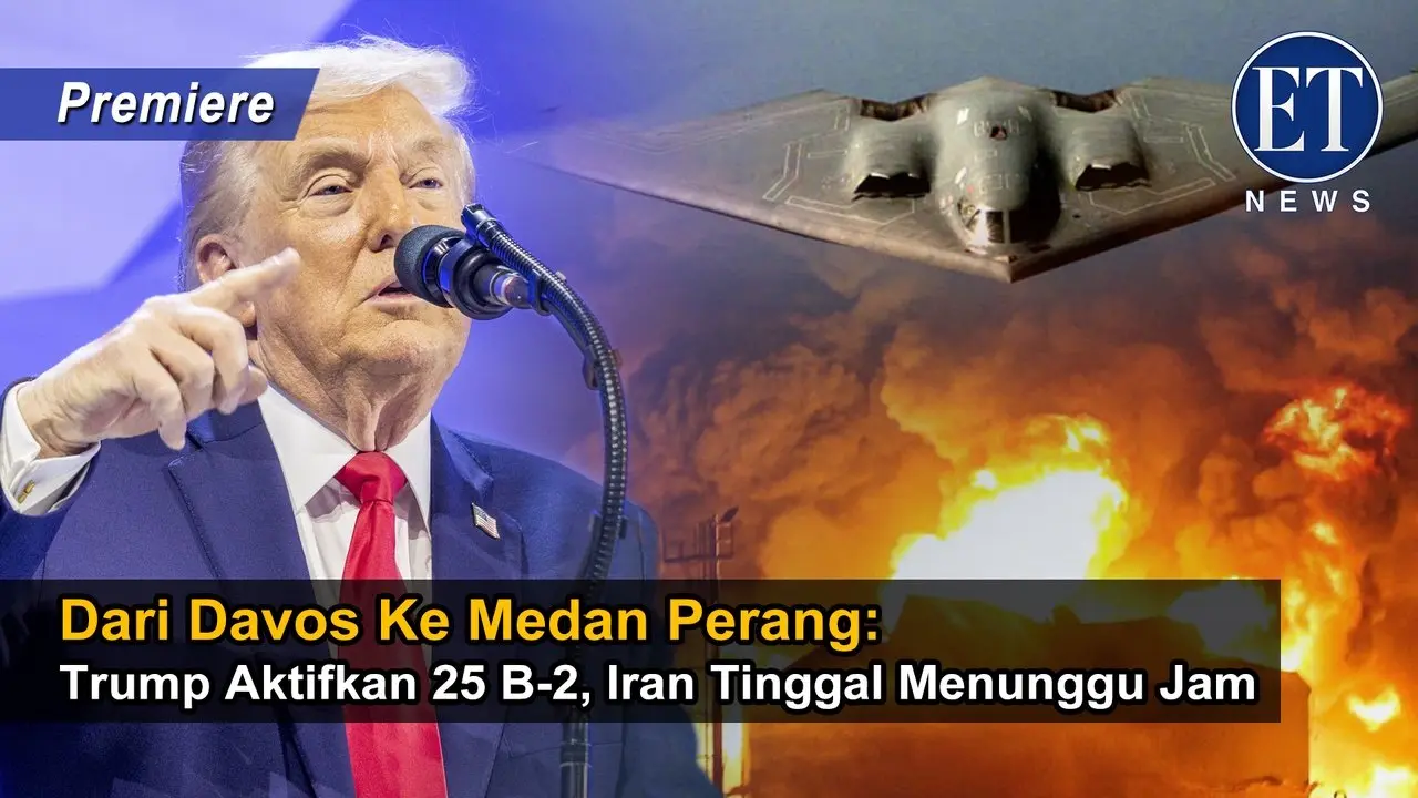 “Dari Davos ke Medan Perang: Trump Aktifkan 25 B-2, Iran Tinggal Menunggu Jam”