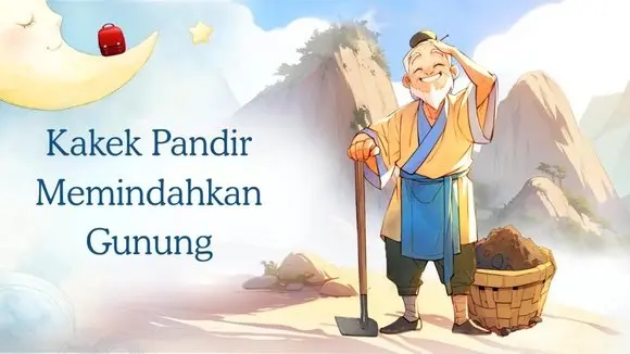 Kakek pandir ingin pindahkan gunung depan desa, akhirnya bisa berhasil?【🌙bulan sudah tertidur】 #小書包 #GanjingCampus #taskecil